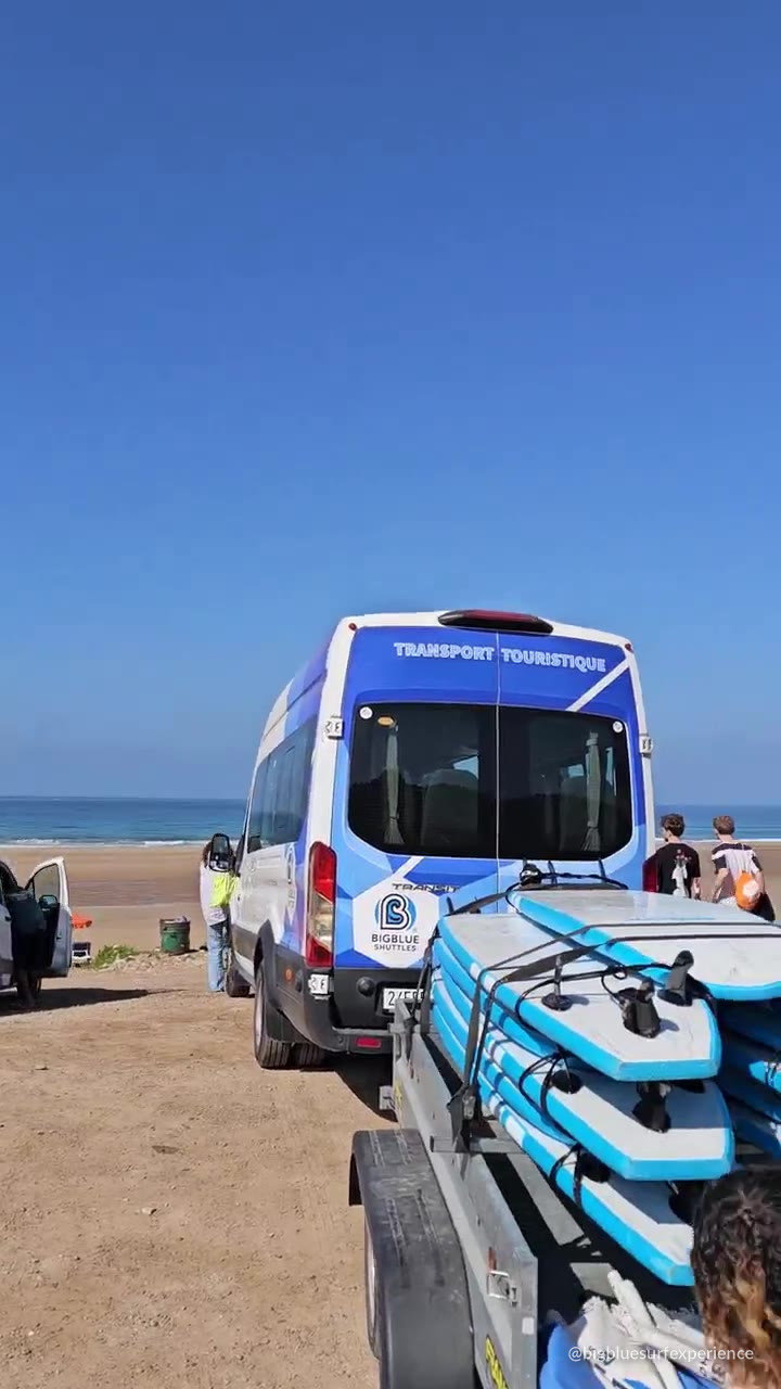 BigBlue van collecting a group at Agadir airport